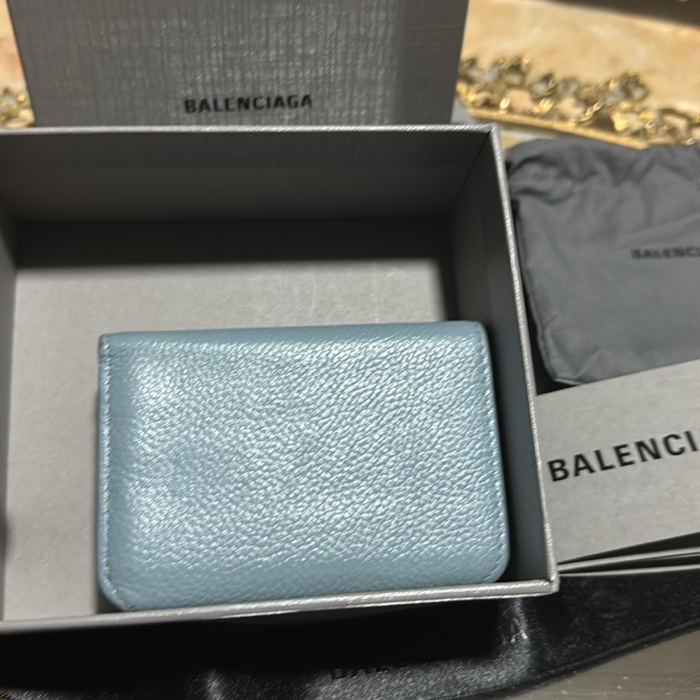 Balenciaga wallet light blue wallet full inclusion - Picture 8 of 11